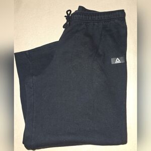 Reebok Black Wide Leg Athletic Joggers